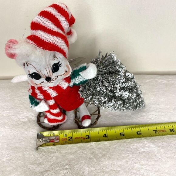 Annalee Mouse Carrying Christmas Tree Snowshoes 2006 6" New with Tags Holiday - Picture 9 of 9